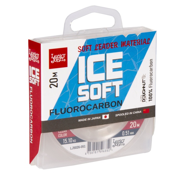Леска монофильная Lucky John Ice Soft Fluorocarbon Ø 0.51 мм/тест 15.1 кг/20 м