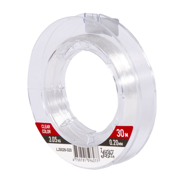 Леска монофильная Lucky John Ice Soft Fluorocarbon Ø 0.2 мм/тест 3.05 кг/30 м