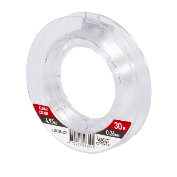 Леска монофильная Lucky John Ice Soft Fluorocarbon Ø 0.26 мм/тест 4.95 кг/30 м