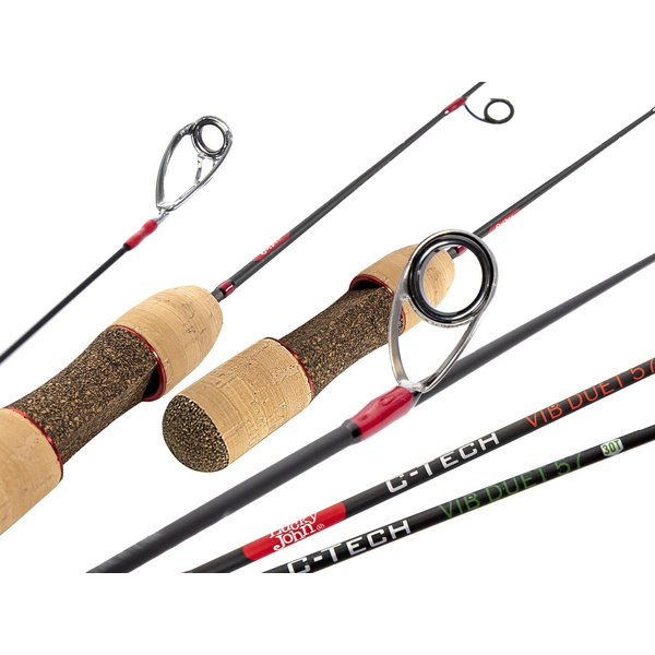 Удилище зимнее Lucky John C-Tech Vib Duet (57 см, 2 хлыста)
