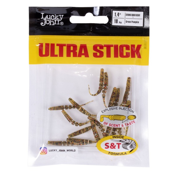 Слаги съедобные Lucky John Pro Series Ultra Stick (3.50 см/18 шт) PA03