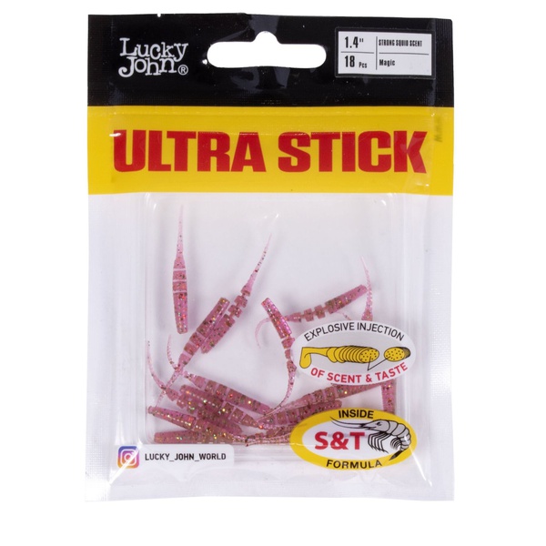 Слаги съедобные Lucky John Pro Series Ultra Stick (3.50 см/18 шт) S14