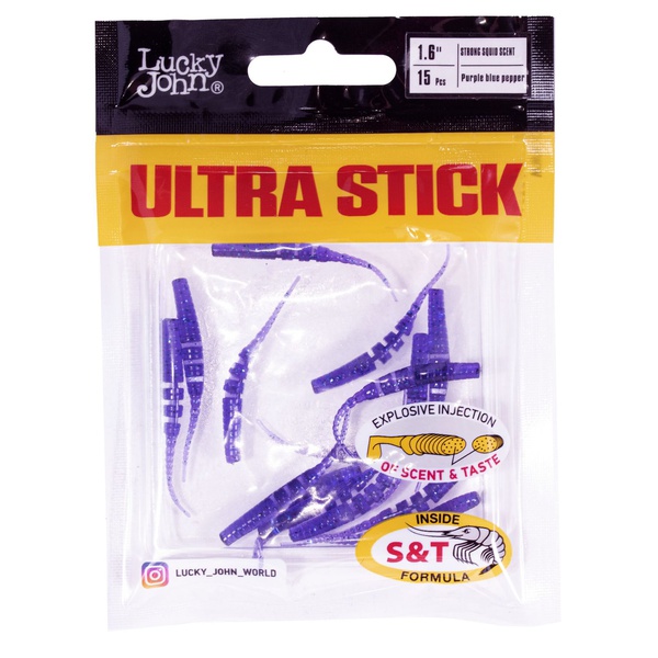 Слаги съедобные Lucky John Pro Series Ultra Stick (4.20 см/15 шт) S66