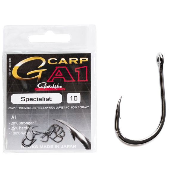Крючки Gamakatsu A1 G-Carp Specialist Hooks (10 шт) № 10
