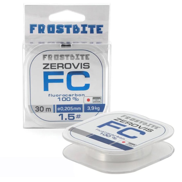 Леска флюорокарбоновая Frostbite ZeroVis FC (прозрачная, 30 м) d-0,205 мм
