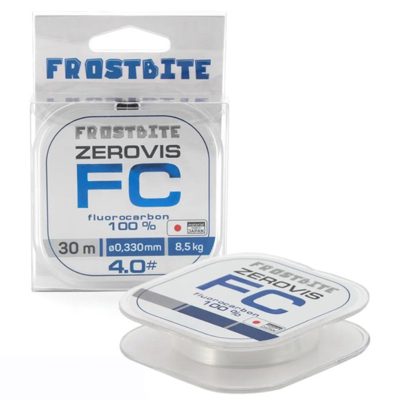 Леска флюорокарбоновая Frostbite ZeroVis FC (прозрачная, 30 м) d-0,330 мм