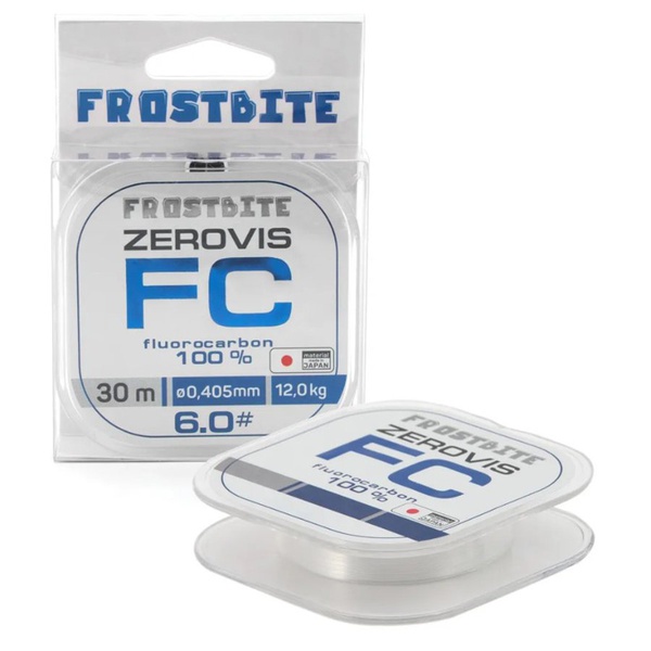 Леска флюорокарбоновая Frostbite ZeroVis FC (прозрачная, 30 м) d-0,405 мм
