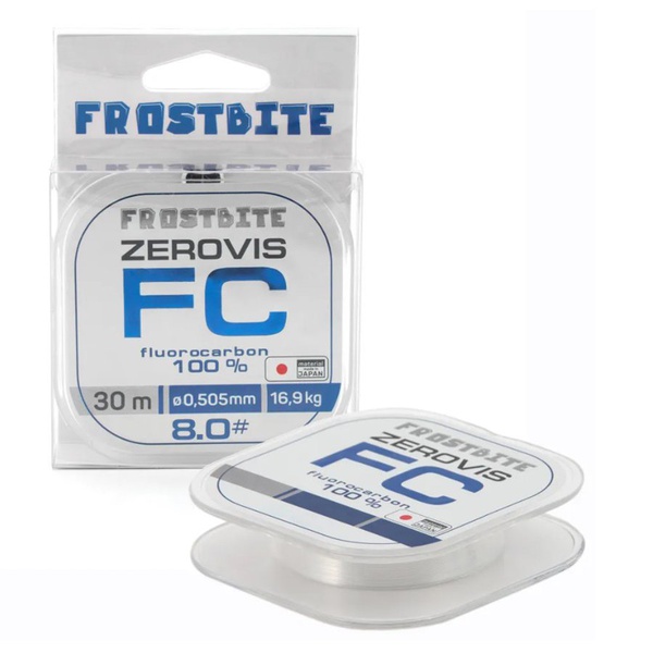 Леска флюорокарбоновая Frostbite ZeroVis FC (прозрачная, 30 м) d-0,505 мм