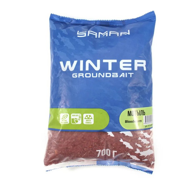 Прикормка Yaman Winter Bloodworm зимняя, 700 г (мотыль)