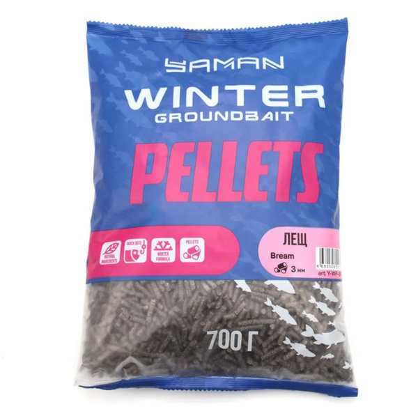Прикормка Yaman Winter Pellets Bream зимняя 700 г (лещ)