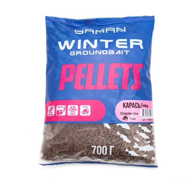 Прикормка Yaman Winter Pellets Crucian ice зимняя 700 г (карась лед)