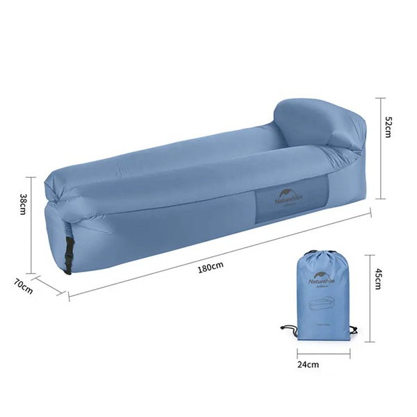 Диван Naturehike NH20FCD06 (надувной, с подушкой) серый