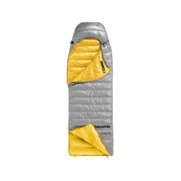 Спальник Naturehike CW400 NH18C400-D (утиный пух) серый, р. M