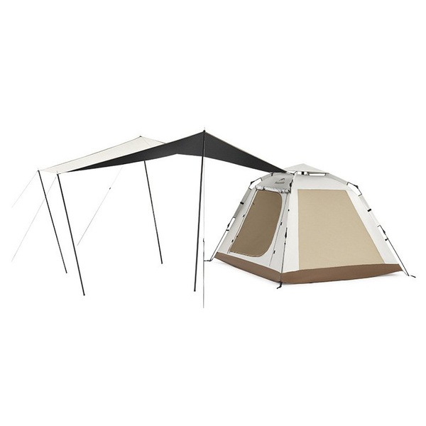 Палатка с навесом Naturehike Ango Picnic Automatic Tent CNK2450WS021 (3-местная) бежевый с чёрным