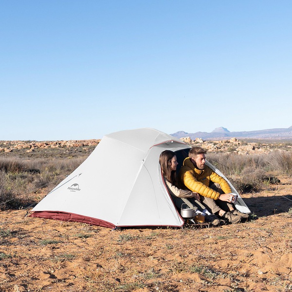 Палатка Naturehike Cloud Up 3 20D NH18T030-T (+ коврик) светло-серый