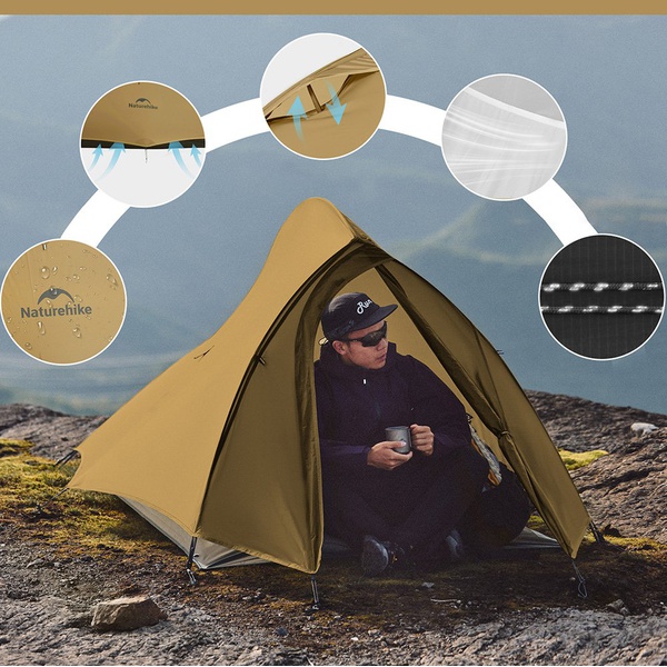 Палатка Naturehike Cloud up Pro CNK2350WS020 (2-х местная) коричневый