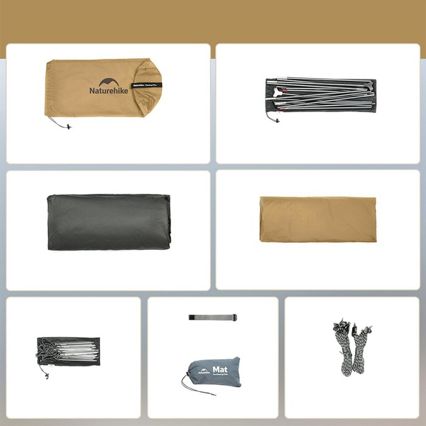 Палатка Naturehike Cloud up Pro CNK2350WS020 (2-х местная) коричневый