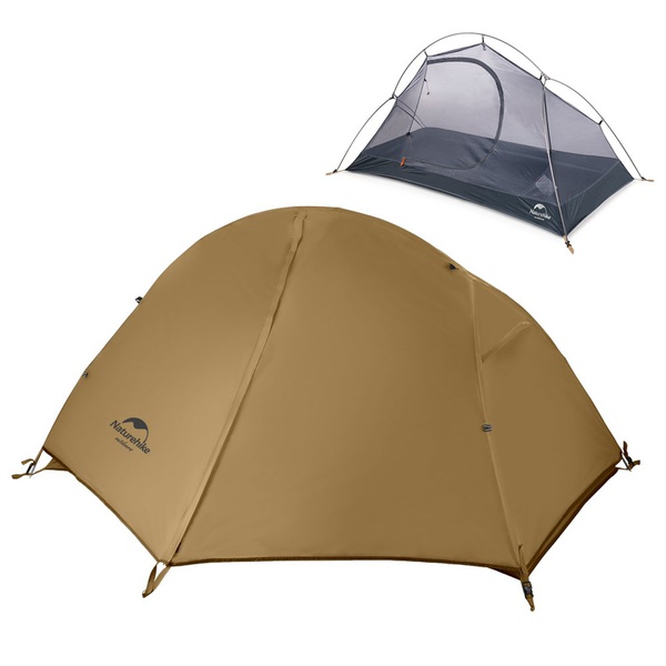 Палатка Naturehike NH18A095-D 20D (+ коврик) коричневый