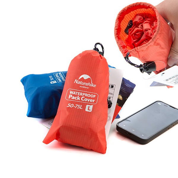 Чехол для рюкзака Naturehike NH15Y001-Z (водонепроницаемый) оранжевый, 50-75 л