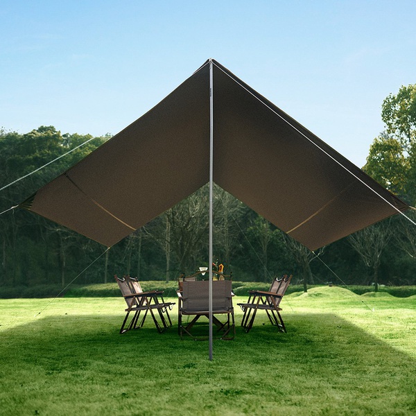 Тент Naturehike Cloud Skies Tarp Lite CNK2350WS015 150D светло-коричневый, 680 x 575 см