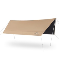 Тент Naturehike Cloud Skies Tarp Lite CNK2350WS015 150D светло-коричневый, 550 x 465 см