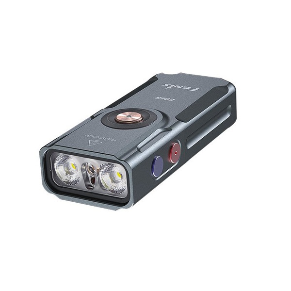 Фонарь-брелок Fenix E06R серый