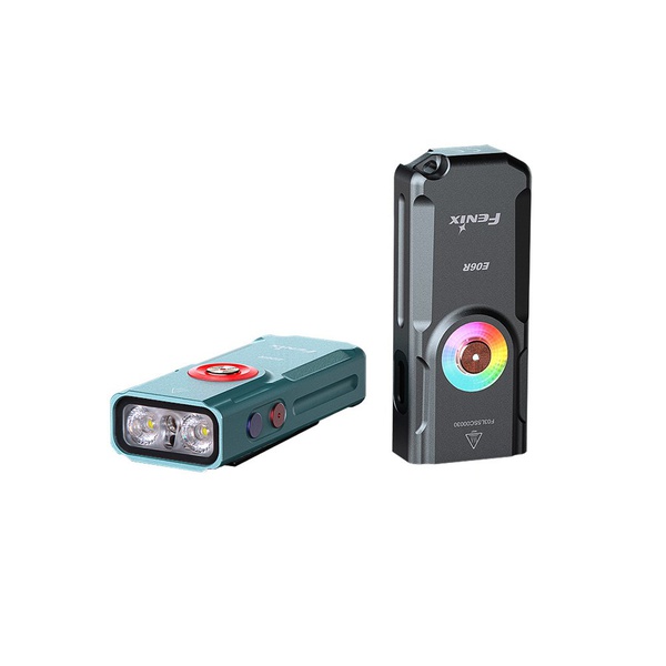 Фонарь-брелок Fenix E06R серый