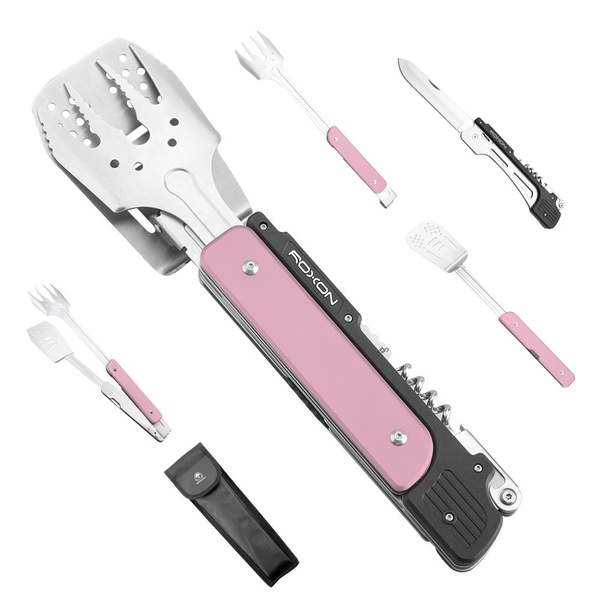 Набор для барбекю Roxon Multi BBQ Tool S601 (6 в 1) розовый