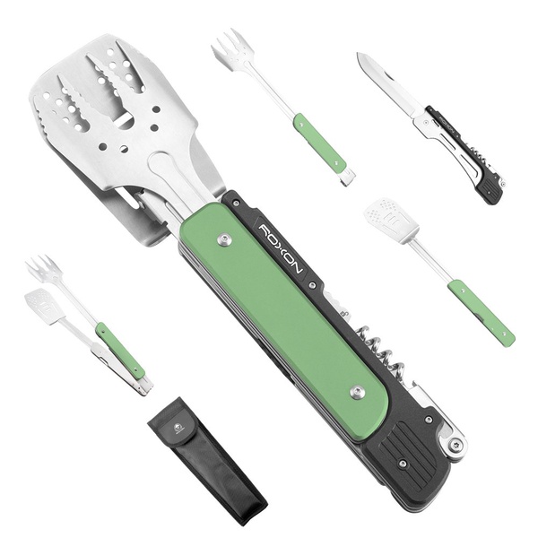 Набор для барбекю Roxon Multi BBQ Tool S601 (6 в 1) зеленый
