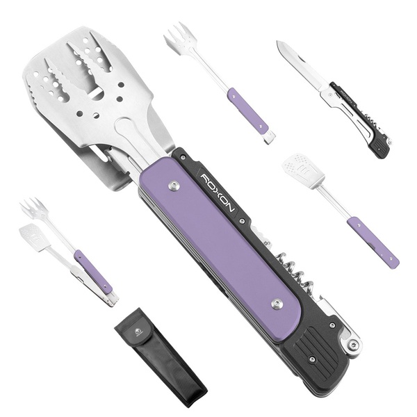Набор для барбекю Roxon Multi BBQ Tool S601 (6 в 1) фиолетовый
