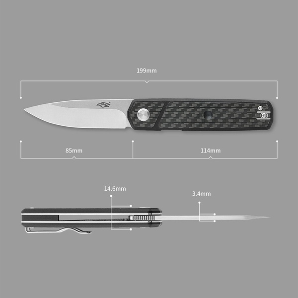 Нож складной Firebird FH927 чёрный, рукоять - G10