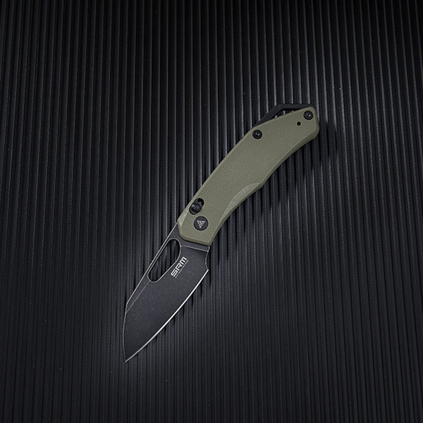 Нож складной SRM Cub 261M серо-зеленый, покрытие — черное PVD