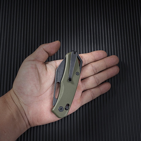 Нож складной SRM Cub 261M серо-зеленый, покрытие — черное PVD