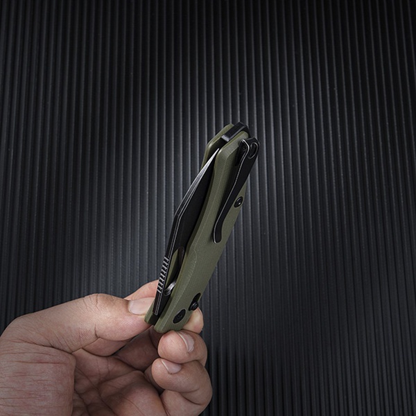 Нож складной SRM Cub 261M серо-зеленый, покрытие — черное PVD