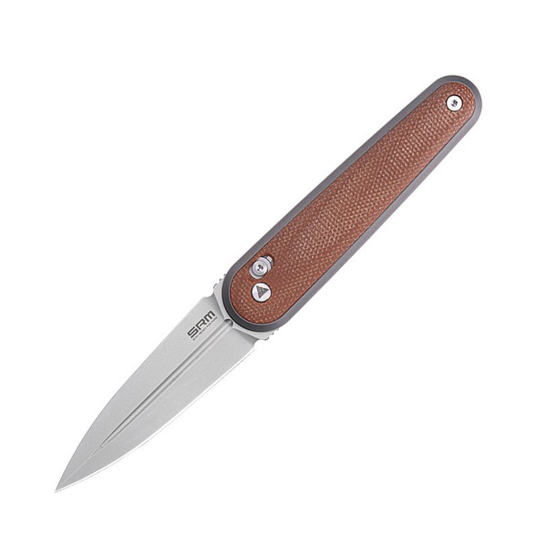 Нож складной SRM Twin 251MB коричневый, покрытие — пескоструйная обработка