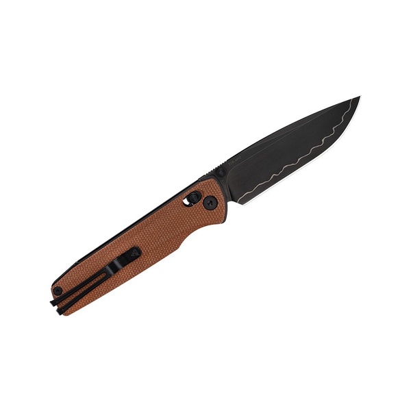 Нож складной SRM Terrier 258L коричневый, покрытие — черное PVD