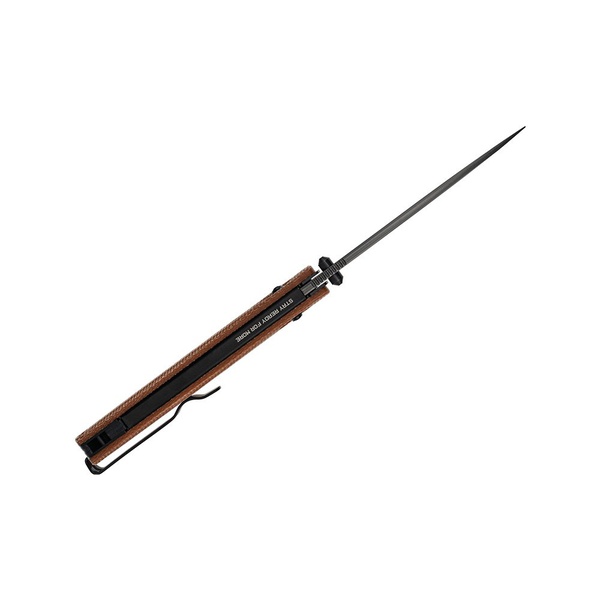 Нож складной SRM Terrier 258L коричневый, покрытие — черное PVD