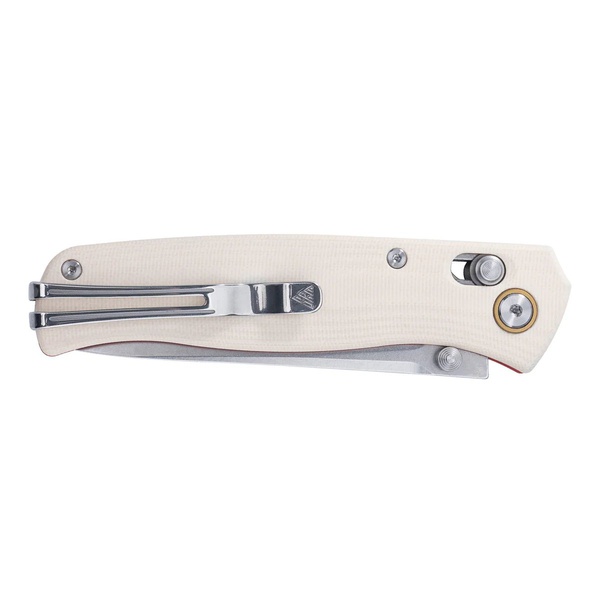 Нож складной SRM Medal 255L белый, покрытие — stonewash