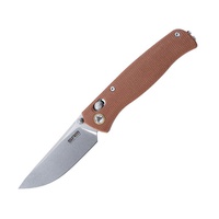 Нож складной SRM Medal 255L коричневый, покрытие — stonewash