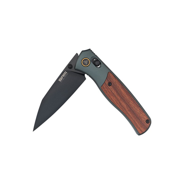 Нож складной SRM Medal 259L алюминий с розовым деревом, покрытие — черный PVD