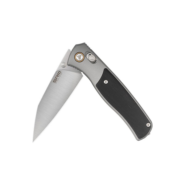 Нож складной SRM Medal 259L алюминий с эбеновым деревом, покрытие — сатинированное