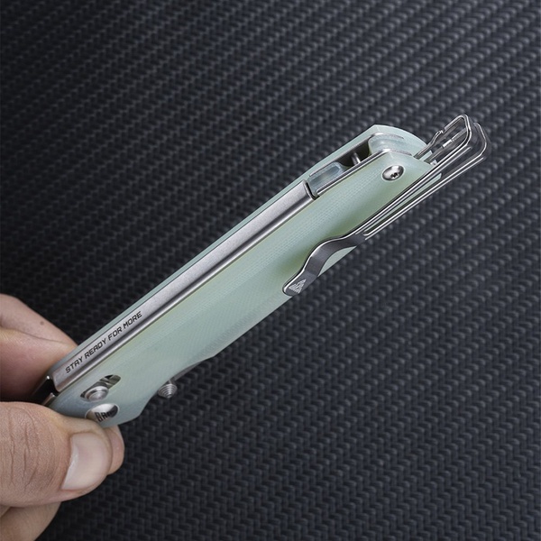 Нож складной SRM Terrier 258L нефритовый, покрытие — stonewash