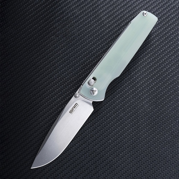 Нож складной SRM Terrier 258L нефритовый, покрытие — stonewash