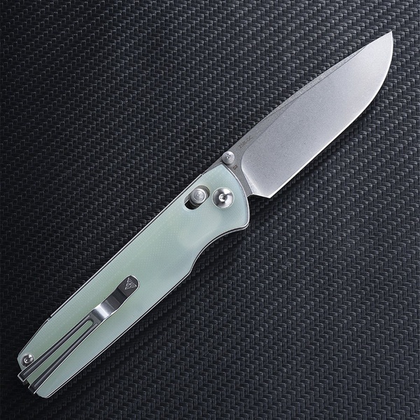 Нож складной SRM Terrier 258L нефритовый, покрытие — stonewash