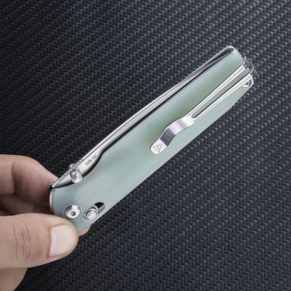 Нож складной SRM Terrier 258L нефритовый, покрытие — stonewash