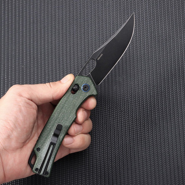 Нож складной SRM Retreiver 9203 зеленый, покрытие — blackwash