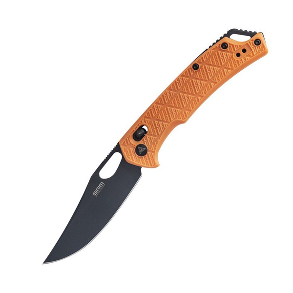 Нож складной SRM Retreiver 9201 оранжевый, покрытие — черное
