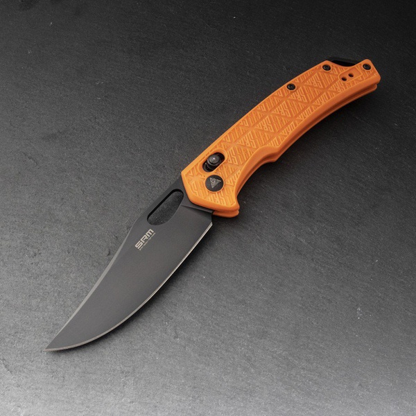 Нож складной SRM Retreiver 9201 оранжевый, покрытие — черное