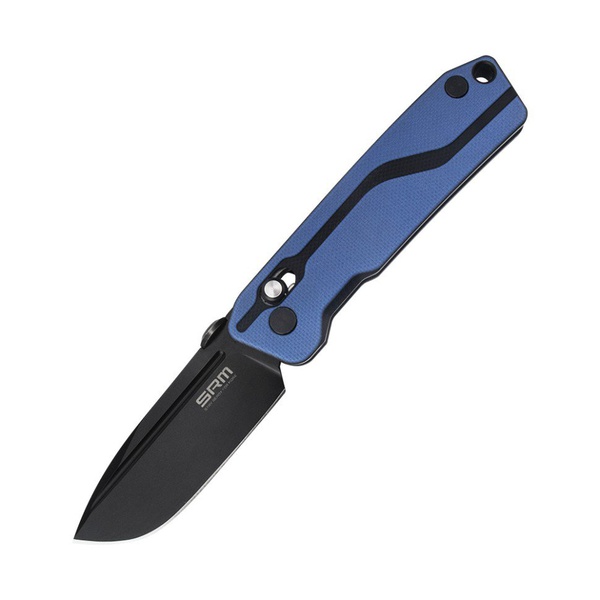 Нож складной SRM Rubik 7228 синий, покрытие — черное