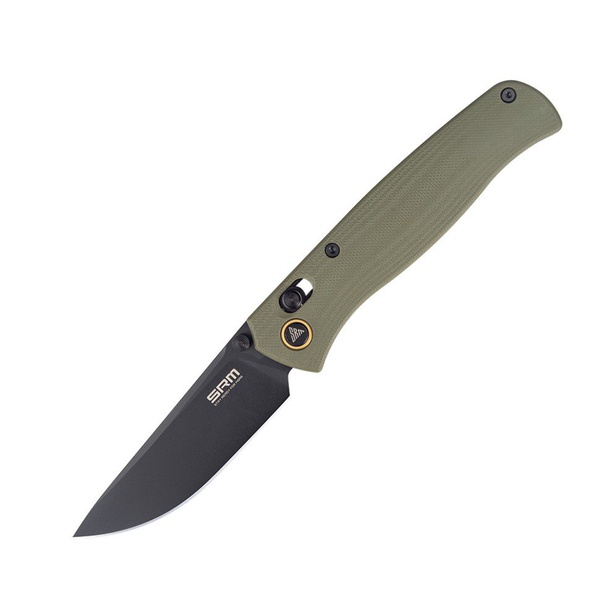 Нож складной SRM Medal 255L зеленый, покрытие — черный PVD